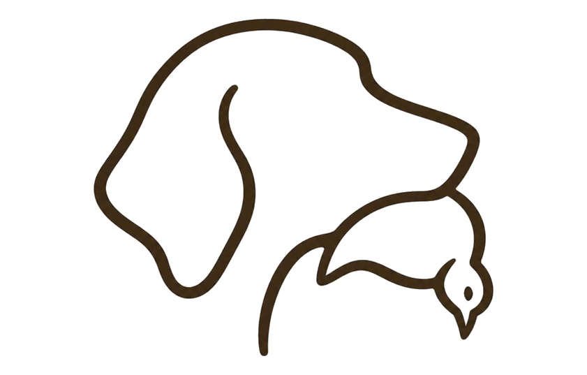 Logo for Stående jagthunde i Danmark – hund der tager stand for en fugl